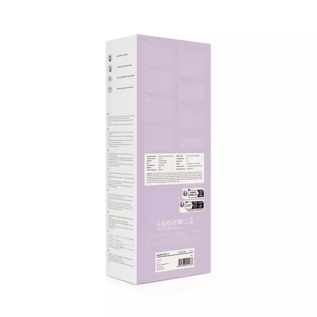 Svakom Cici+ 2 Lavender – lieknas, programėle valdomas vibruojantis prietaisas
