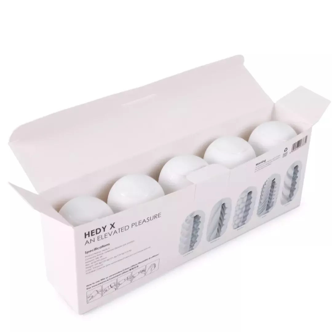 Svakom Hedy X Intimate Sleeve Set 5 vienetų rinkinys su įvairiomis tekstūromis, TPE, 99 mm