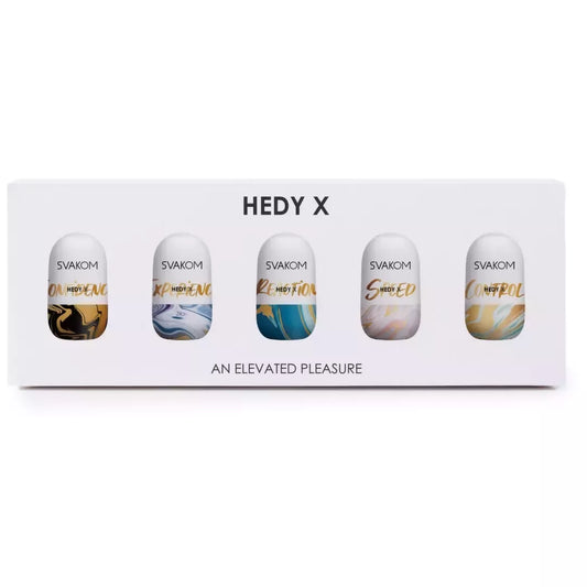 Svakom Hedy X Intimate Sleeve Set 5 vienetų rinkinys su įvairiomis tekstūromis, TPE, 99 mm