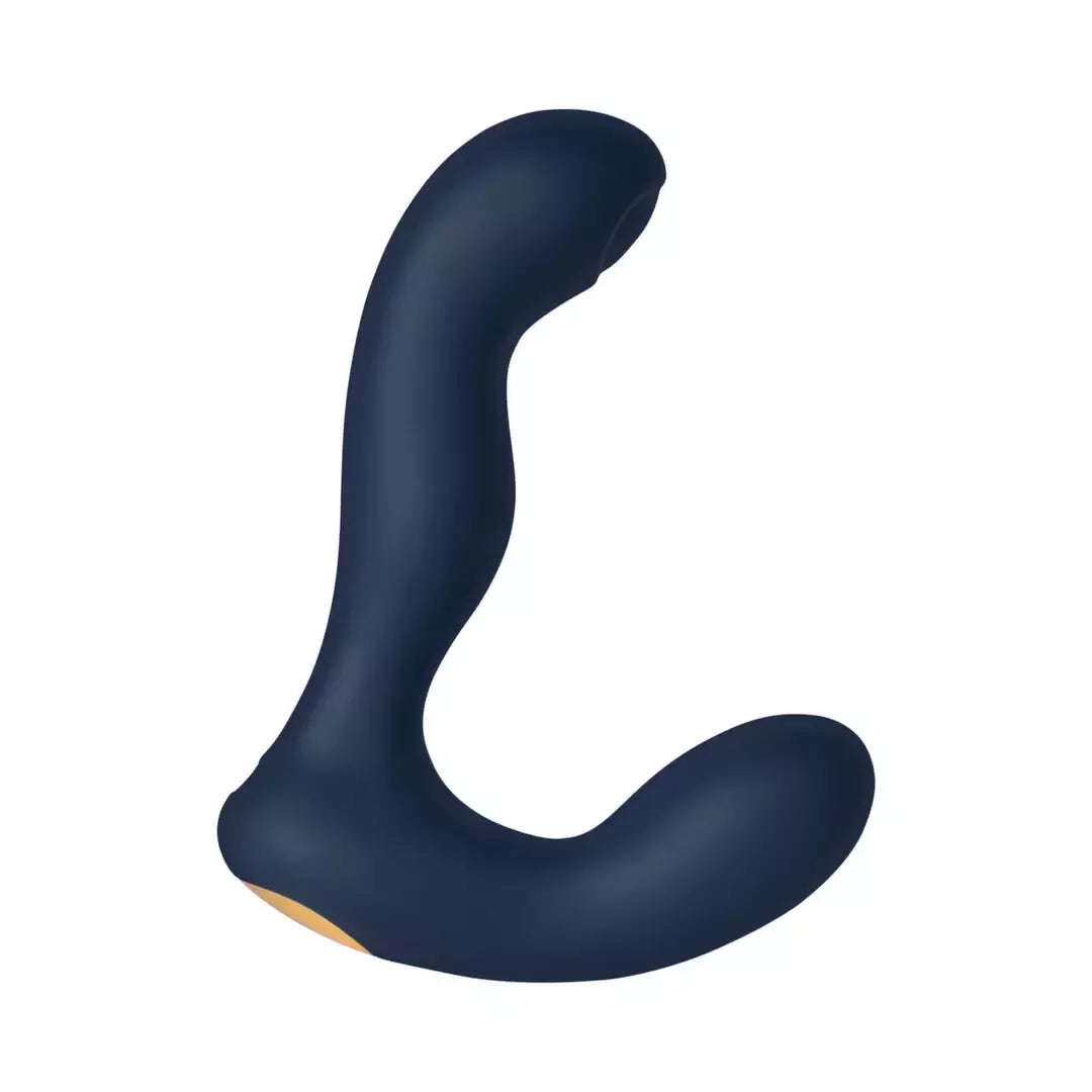 SVAKOM Iker Neo Navy Blue – interaktyvus pulsuojantis prostatos ir tarpvietės masažuoklis