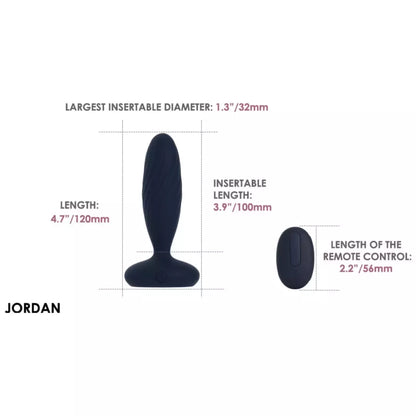 Svakom Jordan Navy Blue – dvigubo veikimo analinis įrenginys, valdomas programėle