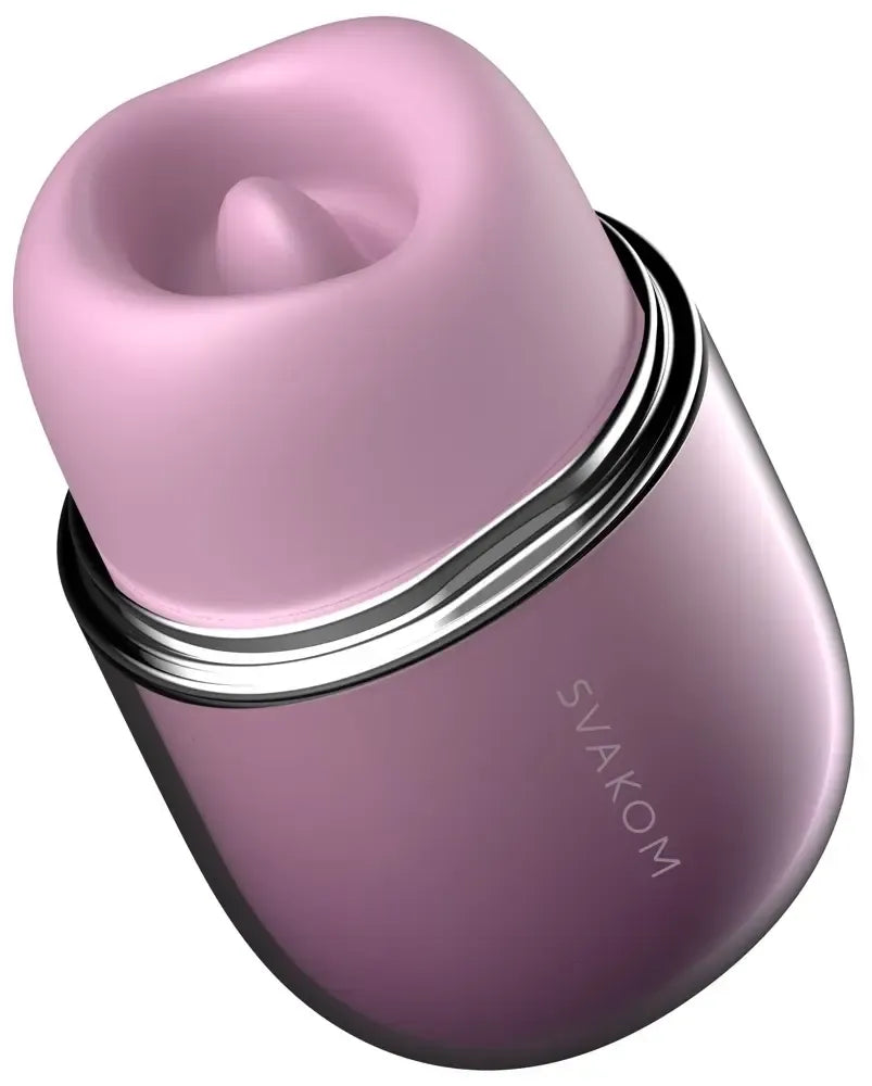 SVAKOM Klitty Dusty Lavender išorinis stimuliatorius su siurbimo ir laižymo režimais
