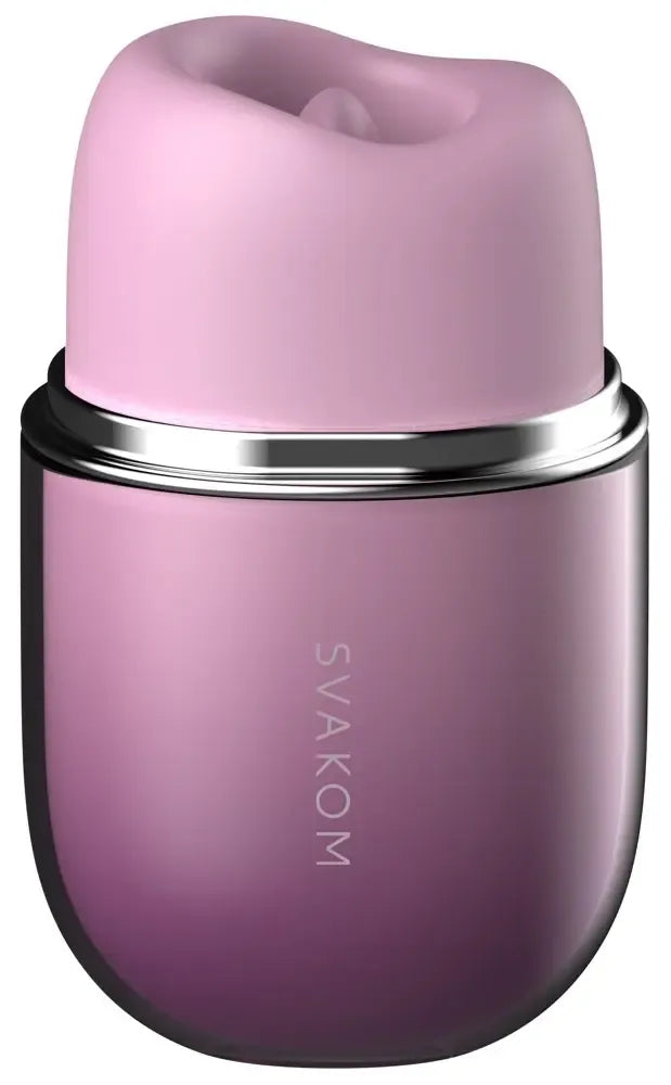 SVAKOM Klitty Dusty Lavender išorinis stimuliatorius su siurbimo ir laižymo režimais