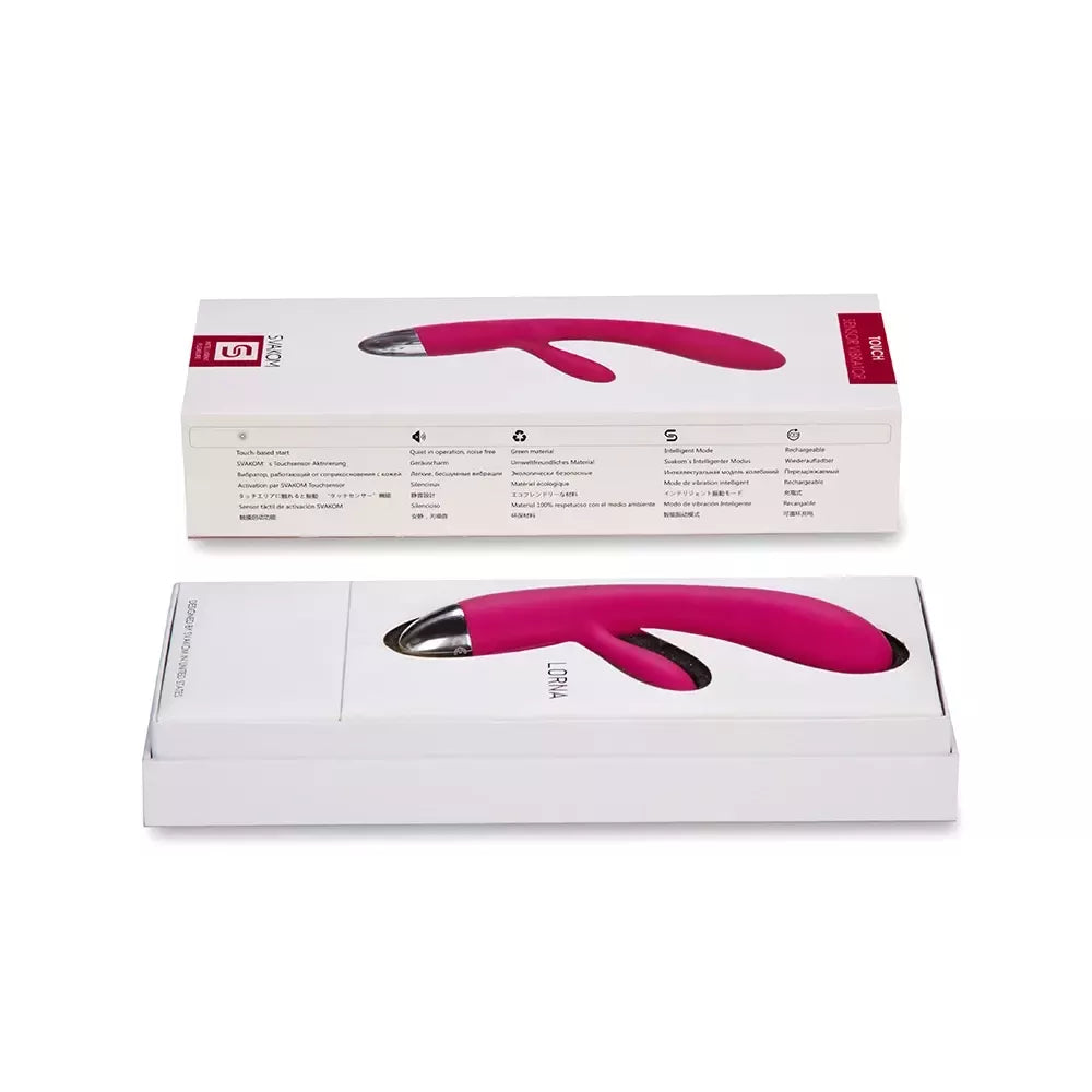 Svakom Lorna Touch Sensor dviejų variklių intymus prietaisas, vyno raudona, 176 mm
