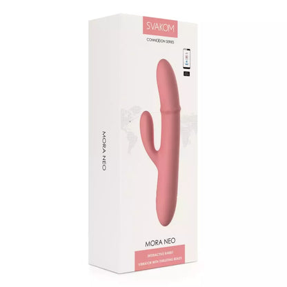 Svakom Mora Neo Peach Pink programėle valdomas intymus prietaisas 195mm