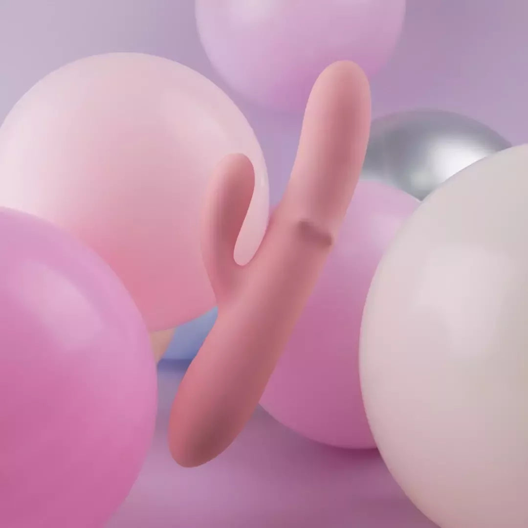 Svakom Mora Neo Peach Pink programėle valdomas intymus prietaisas 195mm