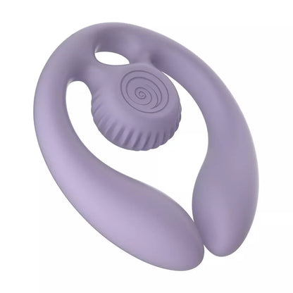 Svibe GIZI Duo dvigubas intymus stimuliatorius poroms, violetinis, su nuotolinio valdymo pulteliu