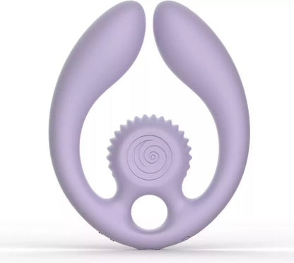 Svibe GIZI Duo dvigubas intymus stimuliatorius poroms, violetinis, su nuotolinio valdymo pulteliu