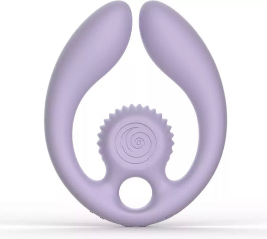 Svibe GIZI Duo dvigubas intymus stimuliatorius poroms, violetinis, su nuotolinio valdymo pulteliu