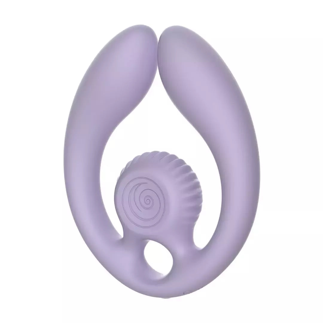 Svibe GIZI Duo dvigubas intymus stimuliatorius poroms, violetinis, su nuotolinio valdymo pulteliu