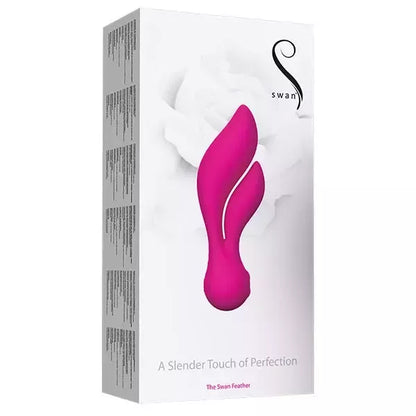 Swan Feather Pink – Dvigubo poveikio intymus prietaisas, lankstus dizainas