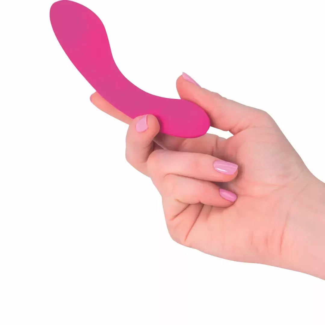 Swan Mini Swan Wand kompaktiškas dviejų variklių įkraunamas masažuoklis, rožinis