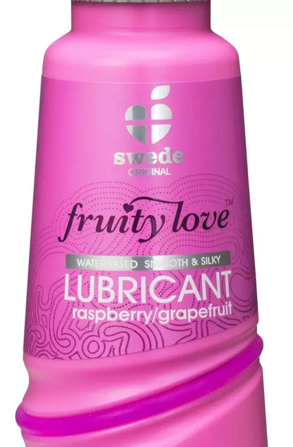 Swede Fruity Love lubrikantas, aviečių ir greipfrutų aromato, 100 ml, subalansuoto pH