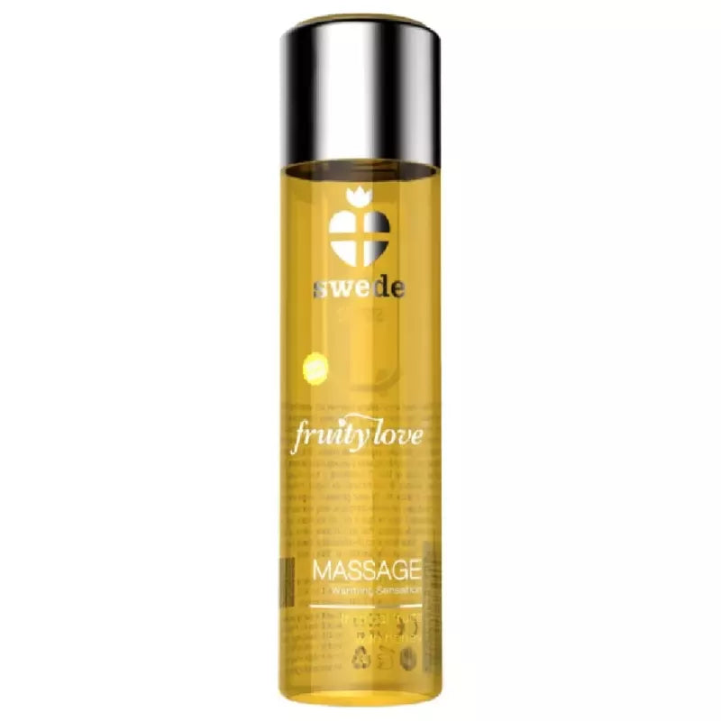 Swede Fruity Love masažinis aliejus Tropiniai vaisiai ir medus 120 ml, šildomasis poveikis