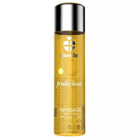 Swede Fruity Love masažinis aliejus Tropiniai vaisiai ir medus 120 ml, šildomasis poveikis