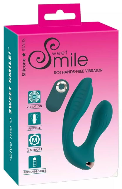 Sweet Smile daugiafunkcė dvigubo vibravimo sistema Pink 17 cm su nuotolinio valdymo pultu