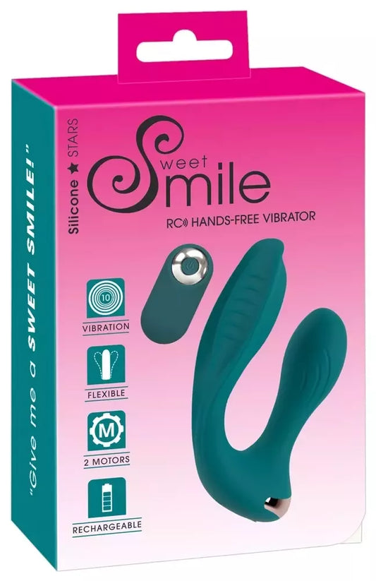 Sweet Smile daugiafunkcė dvigubo vibravimo sistema Pink 17 cm su nuotolinio valdymo pultu