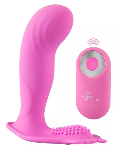 Sweet Smile G-spot Panty Vibe – nuotoliniu būdu valdomas kompaktiškas modelis, violetinis