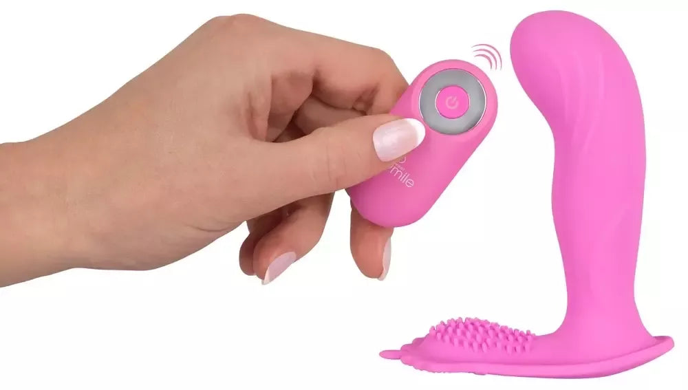 Sweet Smile G-spot Panty Vibe – nuotoliniu būdu valdomas kompaktiškas modelis, violetinis