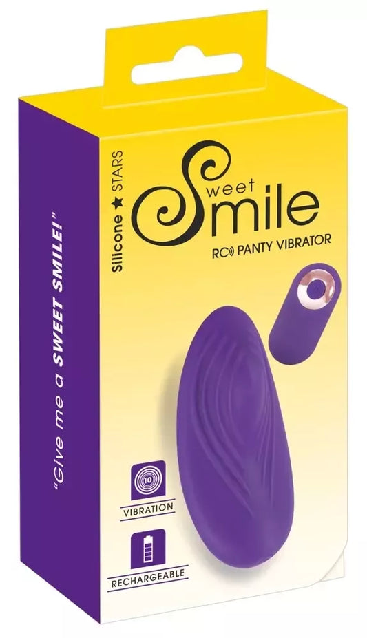Sweet Smile RC Panty Vibrator kompaktiškas silikoninis vibratorius su nuotolinio valdymo pultu, 8,8 cm