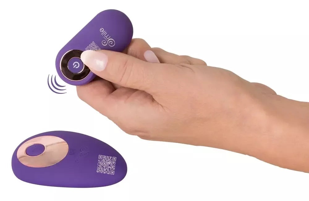 Sweet Smile RC Panty Vibrator kompaktiškas silikoninis vibratorius su nuotolinio valdymo pultu, 8,8 cm