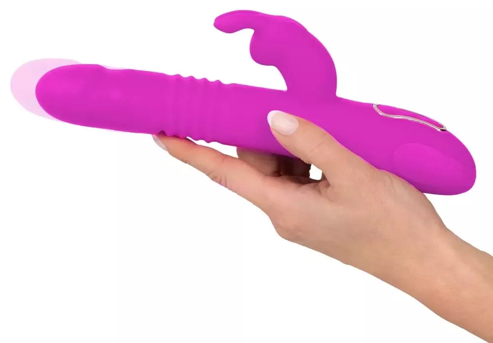Sweet Smile Thrusting Pearl Ra Pink dvigubo veikimo intymus prietaisas, 26 cm