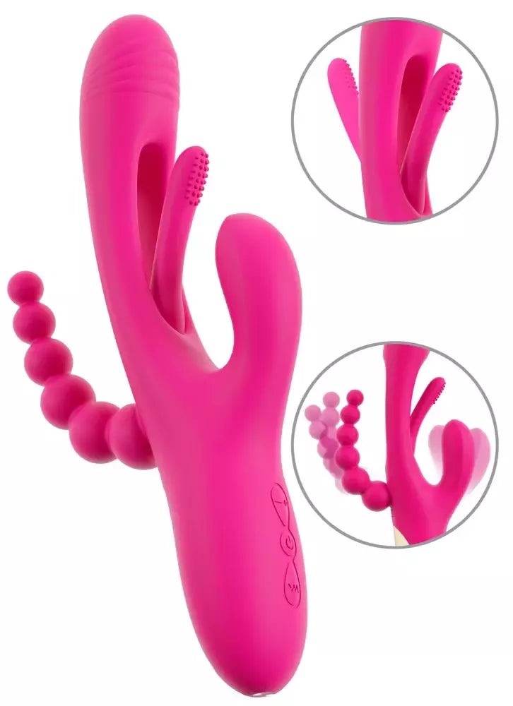 Sweet Smile Triple Vibe Flicking Tongue Multi-Stimulation System 24,4 cm