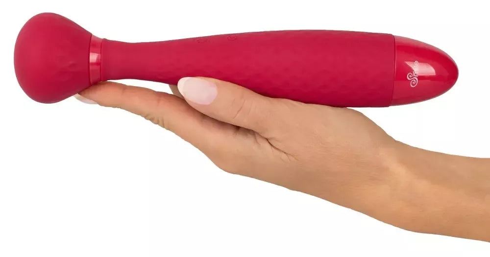 Sweet Smile Wand dvigubo poveikio masažuoklis su beldimo funkcija, 22,7 cm – juodas