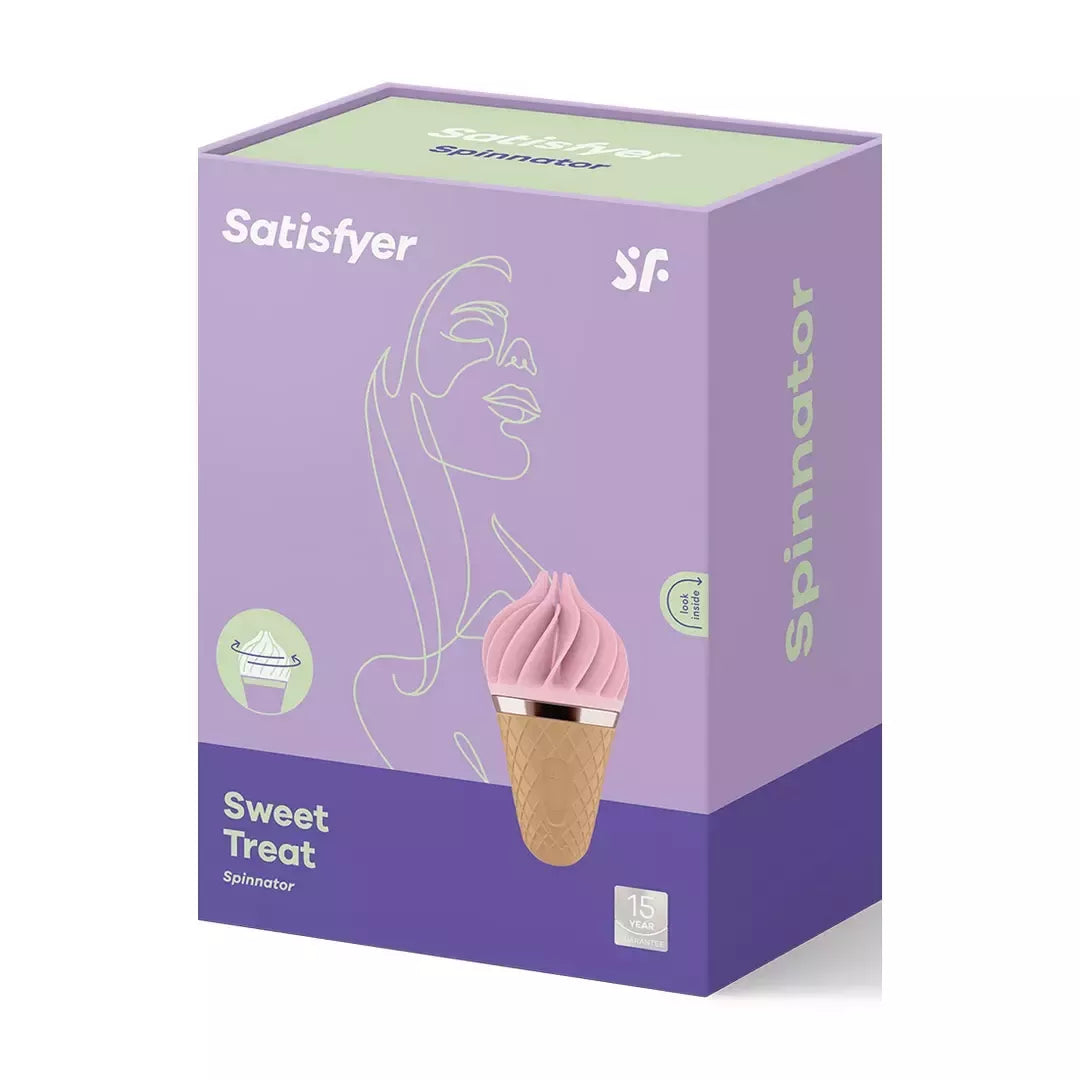 Sweet Treat besisukantis silikoninis stimuliatorius – rožinis, kompaktiškas dizainas