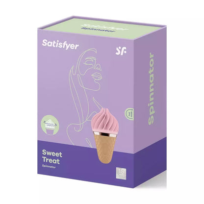 Sweet Treat besisukantis silikoninis stimuliatorius – rožinis, kompaktiškas dizainas