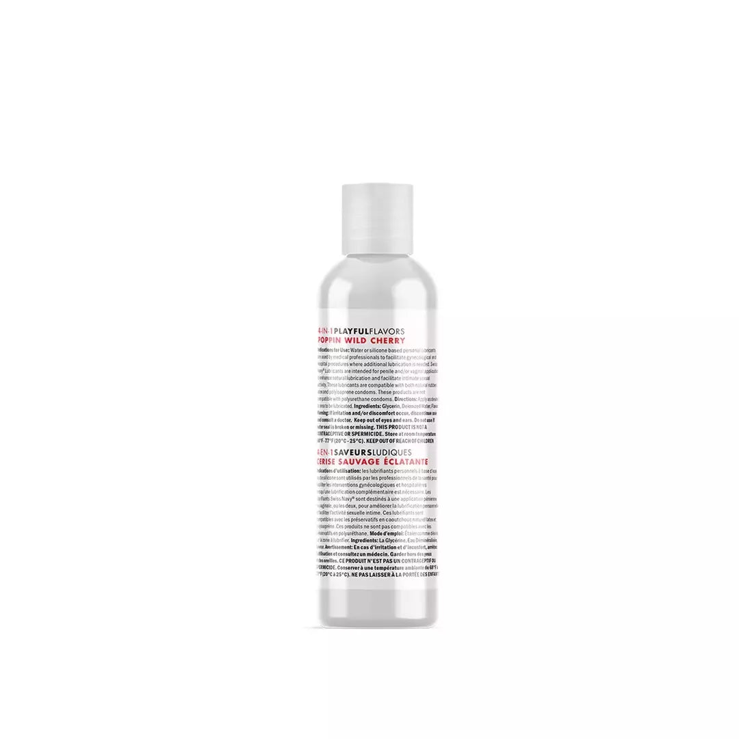 Swiss Navy Flavors 4-in-1 laukinių vyšnių lubrikantas, 30 ml, be parabenų
