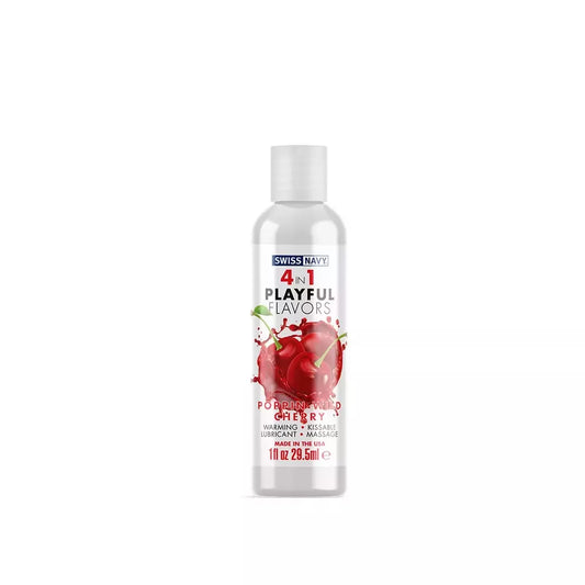 Swiss Navy Flavors 4-in-1 laukinių vyšnių lubrikantas, 30 ml, be parabenų