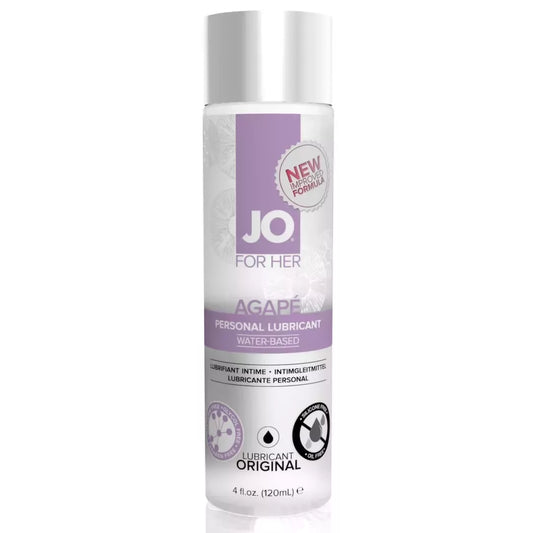 System JO Agape For Her vandens pagrindo lubrikantas 120ml švelni formulė