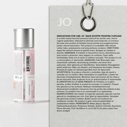 System JO Bake Shoppe Frosted Cupcake vandens pagrindo lubrikantas, 60 ml, vanilės aromato