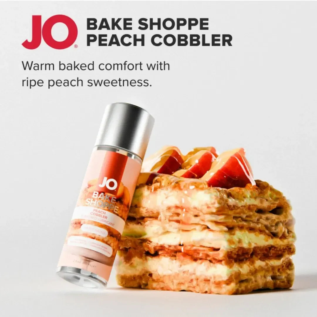 System JO Bake Shoppe Peach Cobbler vandens pagrindu pagamintas lubrikantas 60 ml - deserto aromatas