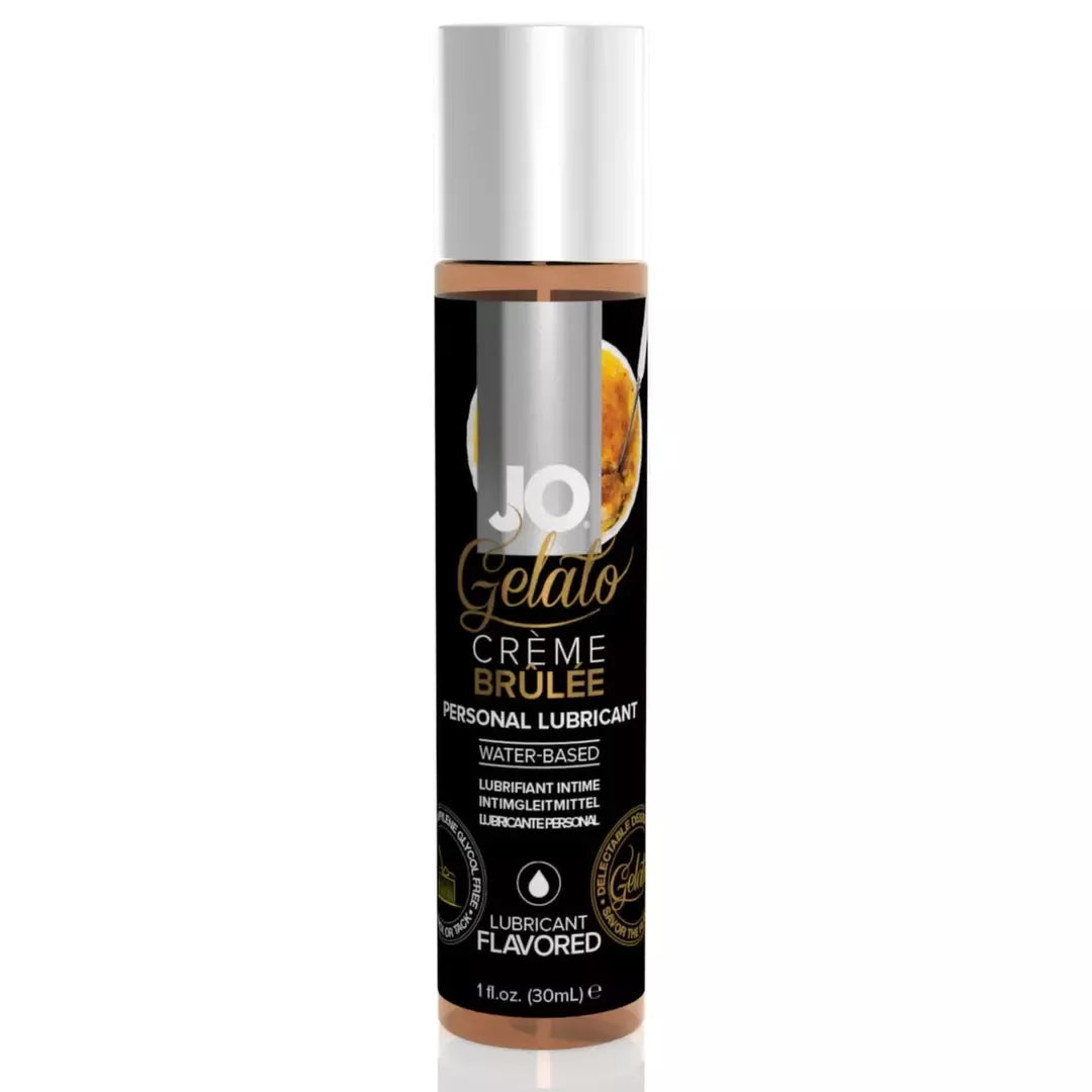 System JO Gelato vandens pagrindo lubrikantas „Creme Brulee“, 30 ml, kvepianti formulė