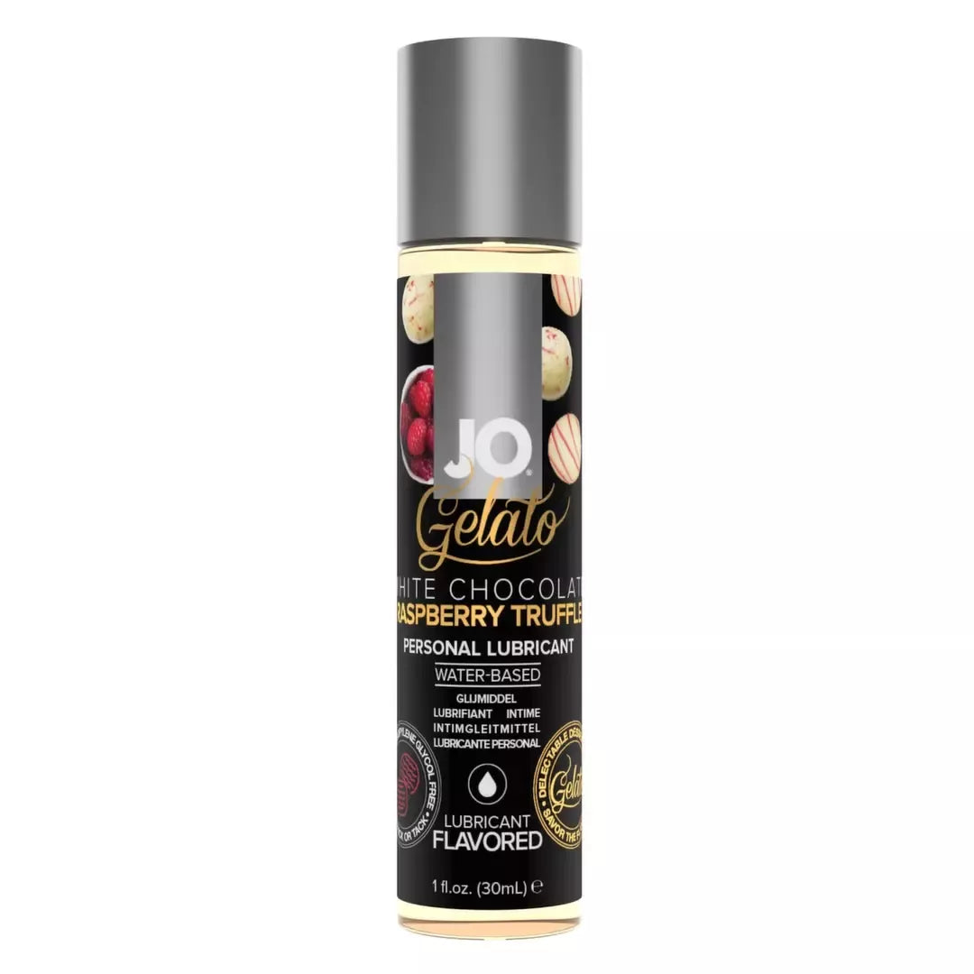 System JO Gelato White Chocolate Raspberry aromatizuotas lubrikantas, 30 ml
