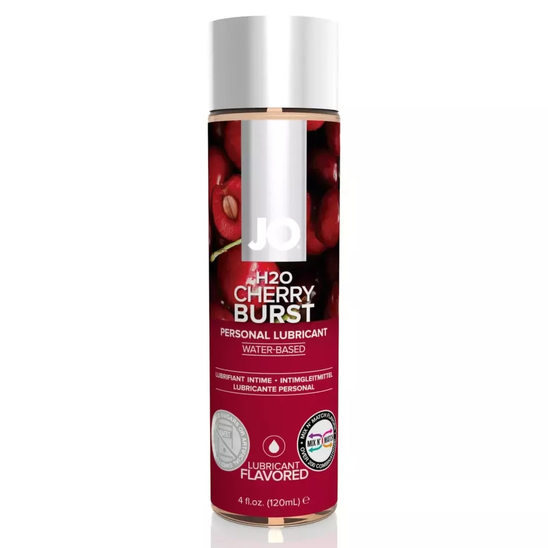 System JO H2O Cherry Burst 120 ml vandens pagrindo lubrikantas, veganiškas, saugus