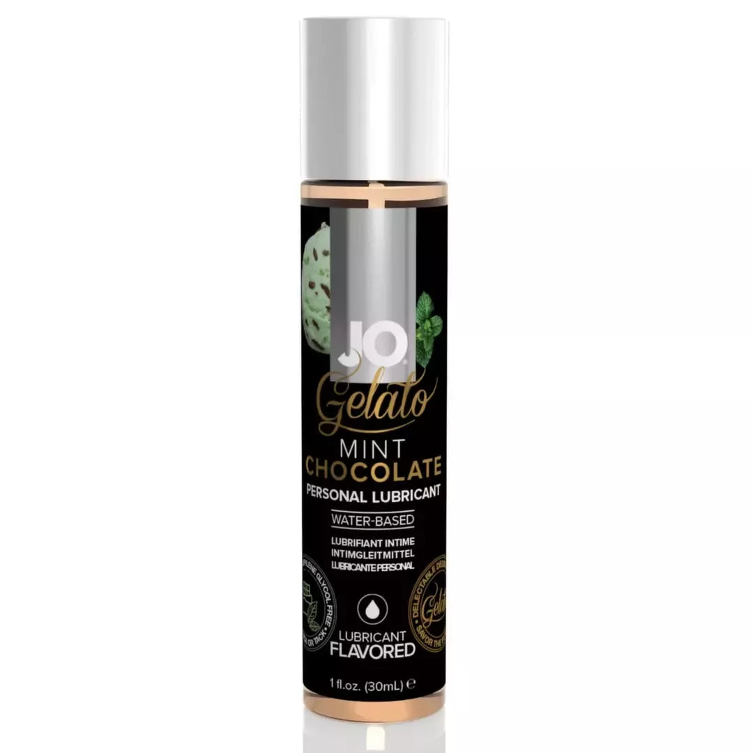 System JO H2O Gelato lubrikantas, Mėtų ir šokolado skonio, 30 ml, vandens pagrindo formulė