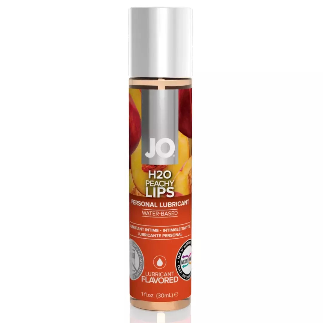 System JO H2O Peachy Lips 30 ml – vandens pagrindo lubrikantas, persikų aromatas