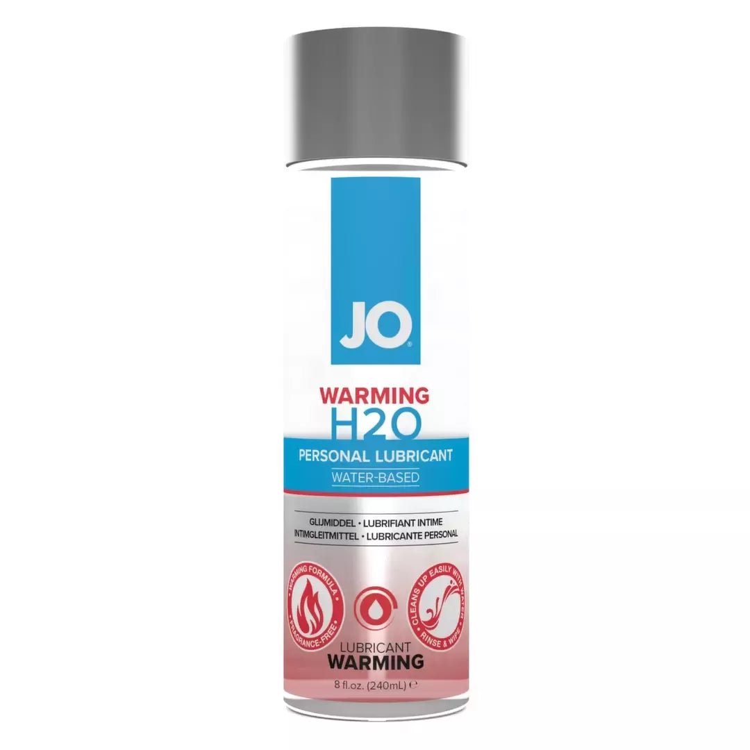 System JO H2O Warming 240ml vandens pagrindu pagamintas lubrikantas – švelnus šildomasis poveikis
