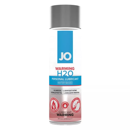 System JO H2O Warming 240ml vandens pagrindu pagamintas lubrikantas – švelnus šildomasis poveikis