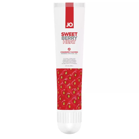 System JO Sweet Berry Heat intymus gelis 10ml – šildomoji formulė su skoniu