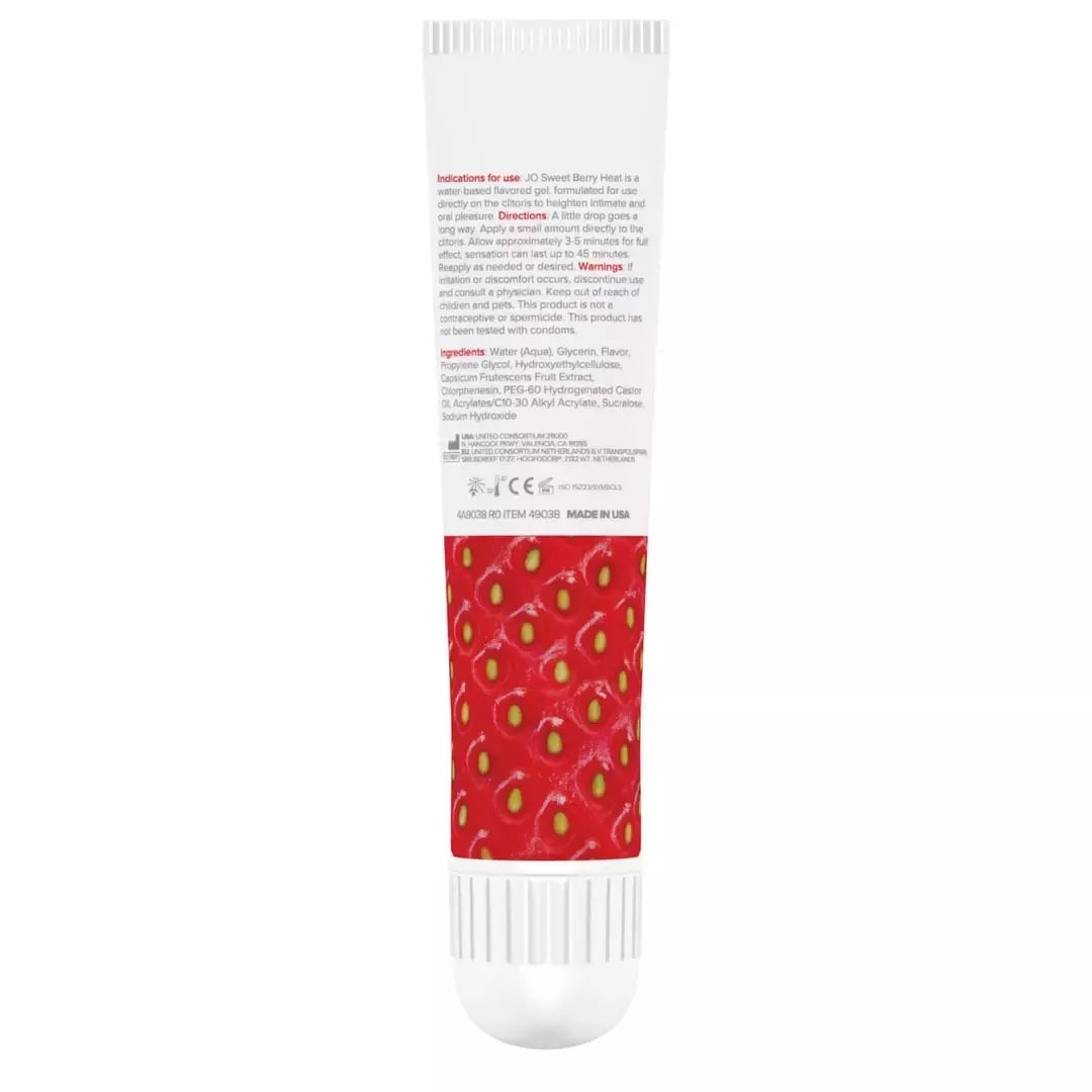 System JO Sweet Berry Heat intymus gelis 10ml – šildomoji formulė su skoniu