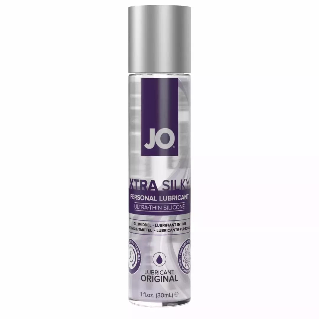 System JO Xtra Silky itin plonas silikoninis lubrikantas 30 ml su vitaminu E