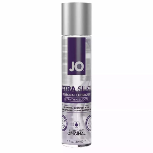 System JO Xtra Silky itin plonas silikoninis lubrikantas 30 ml su vitaminu E