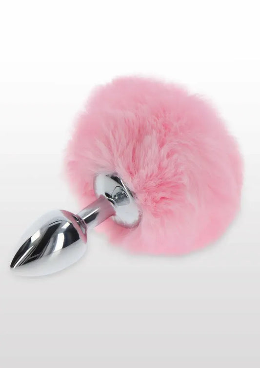 TABOOM Bunnytail Plug Pink – aliuminis modelis su dirbtinio kailio uodegėle, mažas dydis
