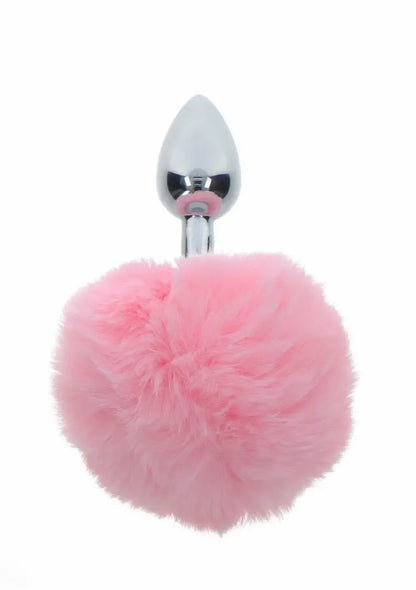TABOOM Bunnytail Plug Pink – aliuminis modelis su dirbtinio kailio uodegėle, mažas dydis