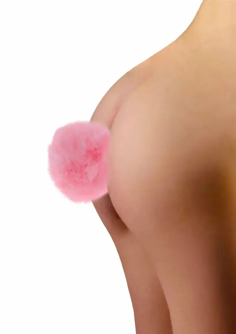 TABOOM Bunnytail Plug Pink – aliuminis modelis su dirbtinio kailio uodegėle, mažas dydis