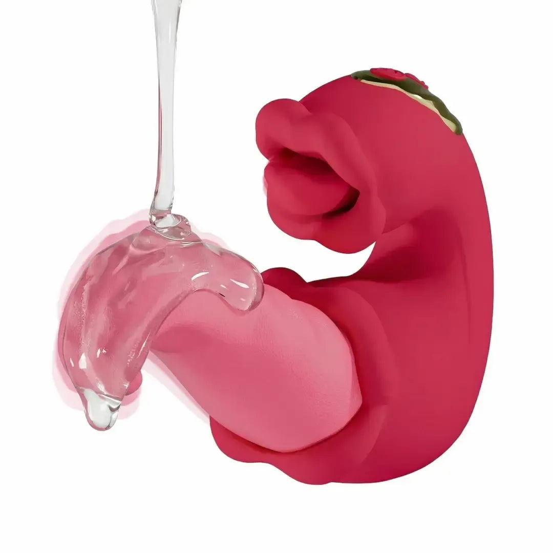 Teazers Double Tongue Pink dvigubo veikimo silikoninis intymus prietaisas